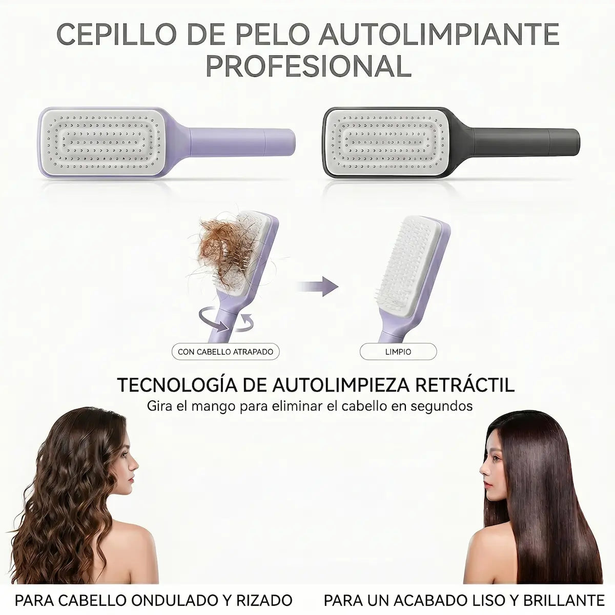 Cepillo Auto-Limpiable Salnora (Edición HairCare)